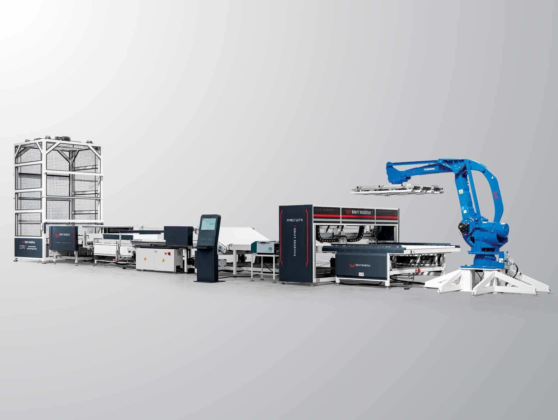 M-Melt Ultra Otomatik Yatak Hotmelt Tutkallama Hattı